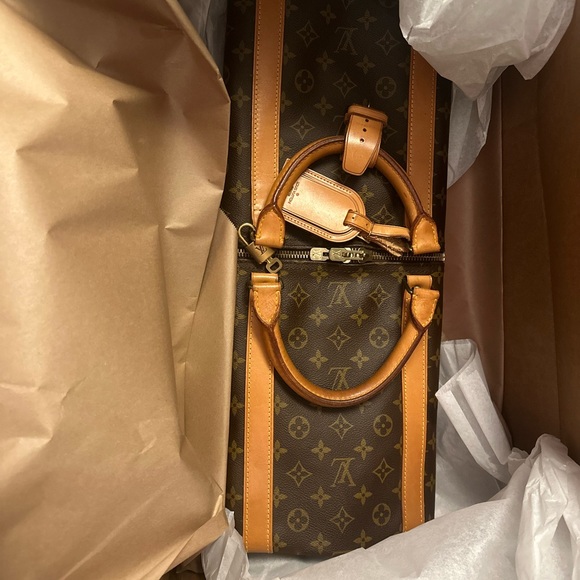 100% Authentic Louis Vuitton Monogram Canvas Keepall 60 Boston Bag - Picture 2 of 4